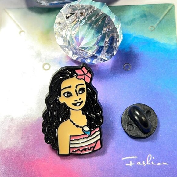Moana Princess Lapel Pin Island Flower Cartoon Badge Accessories Pin Brooch Gift - Picture 4 of 5